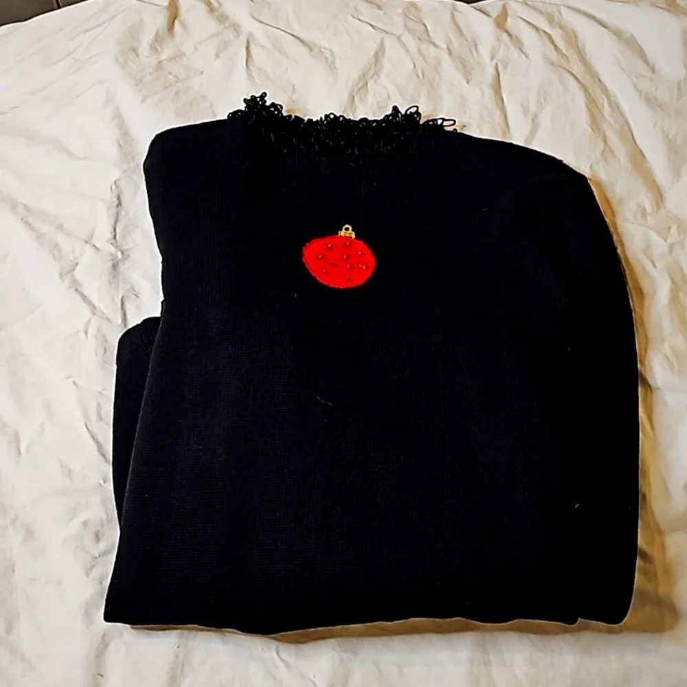 EUC: CHRISTMAS Sweater Storybook Knits Size M 3/4 length - Picture 3 of 7
